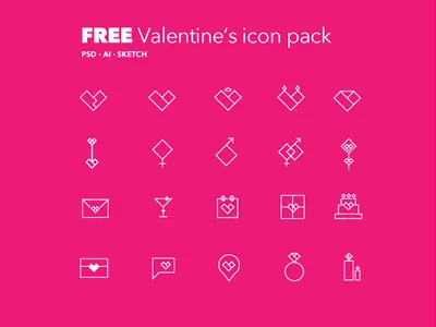 FREE Valentine's Icon Pack cake chat diamond download envelope free freebie heart icons psddd valentine