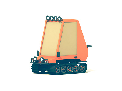 Amphibious Vehicle 3d amphibious c4d car fog lights model offroad render snorkel spoiler tank treads vehicle