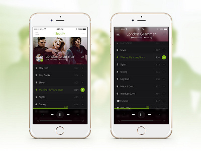Spotify mobile ios iphone mobile music player playlist song spotify