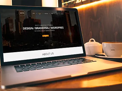 Vista Creative PSD Template creative flat landing page minimal one page parallax personal portfolio ui ux web templates website