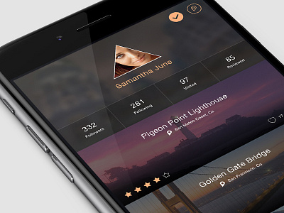 Traveler's Photo Blog blog location menu mobile photography profile rating travel