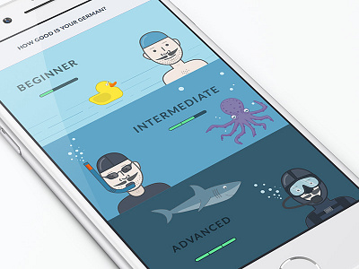 Language Level View app ios iphone6 language