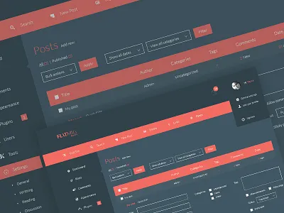 Flatmag Admin - Wordpress Admin Panel Skin app clean dashboard flat mac minimal ui user interface ux web windows wordpress
