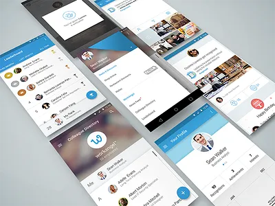 Workangel - Material Social part android directory interface leaderboard material design profile ui ux