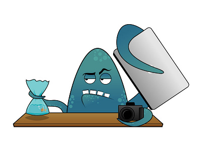 Octopus (illustrator file attached) cartoon freebie funny illustration illustrator octopus ui ux vector