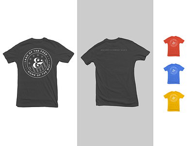 Broco Summer T-Shirt america ampersand badge flag illustration logo old retro tee texture tshirt vintage