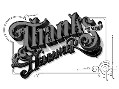 Thanks! hedbanger lettering