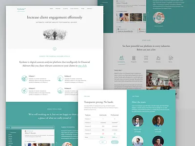 Kyckster Landing Page about dashboard finance home icons landing page minimal typography ui ux video web