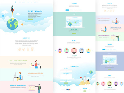 Jai clean design flat illustrator minimal ui ux web web design website white