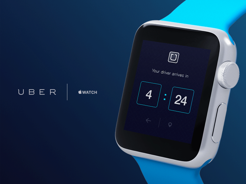 Uber for apple watch app apple watch design layout timer uber ui