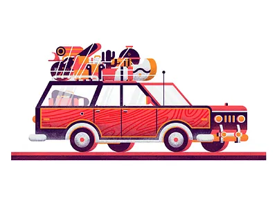 Time to travel! armchair baggage barbecue canoe car guitar surf travel trip truck vase