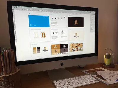 Bakery Branding. b baguette bake bakery branding bread croissant letter lettering monogram