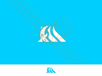 Shark Wave Logo circles construction golden ratio lines logo proportions sea shark wave
