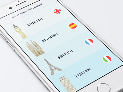 Native Language View app illustration ios iphone iphone6 language