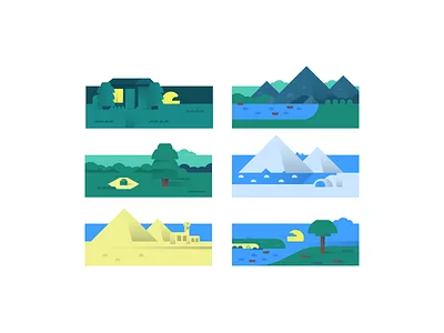 Scenery Illustrations and Wallpapers arctic desert flat forest illustration mountains picnic pine pyramid scenery tree