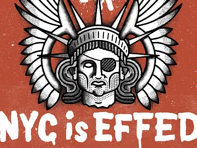 EFF NYC 80s action blood escape from new york grunge new york nyc poster screenprint snake plissken spraypaint the warriors