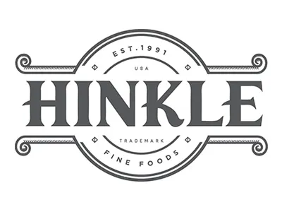Hinkle Fine Foods - Logo Design badge bold circle classic food gourmet gray logo ornaments serif shield type