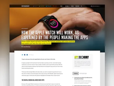 Fast Company article concept fast company masthead website wip