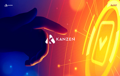 Kanzen illustrations branding compliance design futur graphic design illustration light logo neon tech ui vector web webdesign