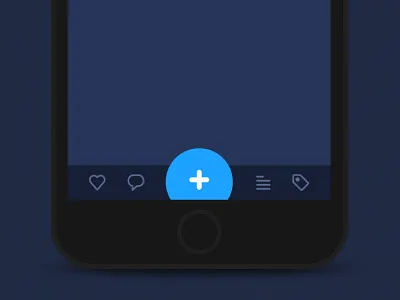 GIF of the Tap Bar Concept animation appdesign feed flat gif interface ios8 player socialnetwork ui ukraine ux