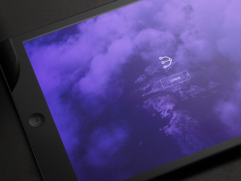 Datawarehouse - login color dark ipad lato login minimal mockup purple strong ui ux