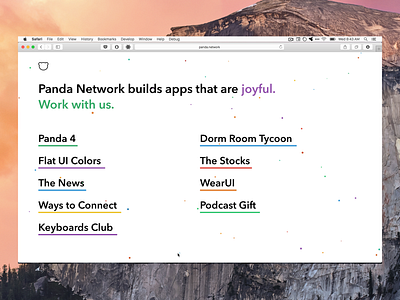Panda Network avenir build apps copy copywriting landing page marketing site network panda panda network thenews web web design