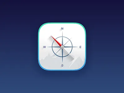 Stuck Jeep App Concept compass design east icon jeep north south west