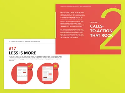 30 Tips for Lead Gen book ebook layout leads spread
