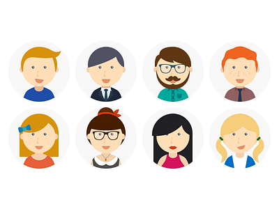 Free User pics avatar cartoon characters different eps free man pic psd user vector woman