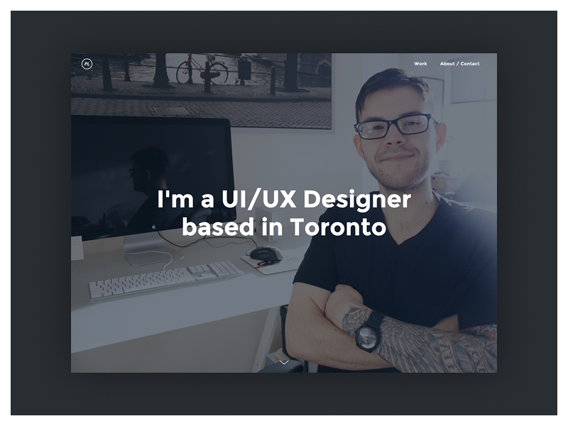 Portfolio 1.0 dark designer grid landing personal photography portfolio type ui ux web website