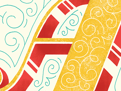 It's an A hand drawn lettering texture typography