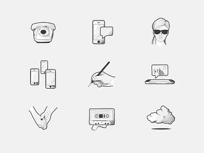 Voca Brand Illustrations hand drawn illustration