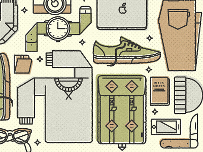 Going To Work flat knoll knolling line art stroke style vector