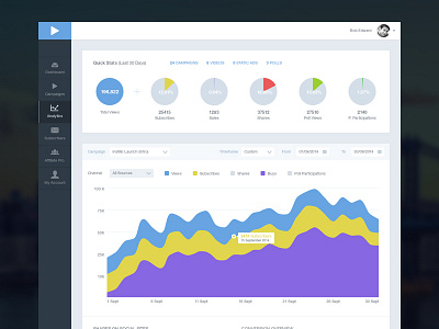 Campaign Analytics analytics campaign chart dashboard graph ui ux video website