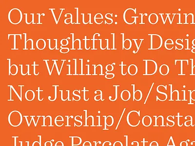 Percolate Values Poster poster values