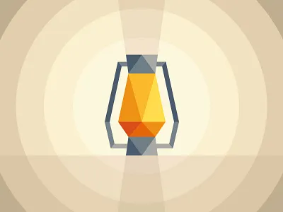 Lantern Multimedia Сompany logo fire glow graphic lamp lantern light logo multimedia polygonal vector