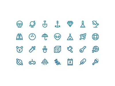 Nucleo - Objects alien bear game icons kid nucleo object space