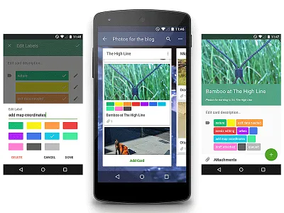 Unlimited Labels android material design trello ui