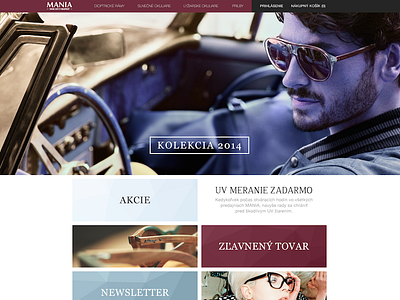 Mania online shop commerce design eshop glasses shop ui webdesign