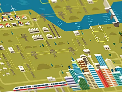 The map of the industrial facility city facility fireart fireart studio house map object river