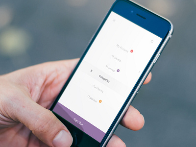 Clean & Minimal Navigation app clean dashboard menu minimal nav navigation shop shopping store white