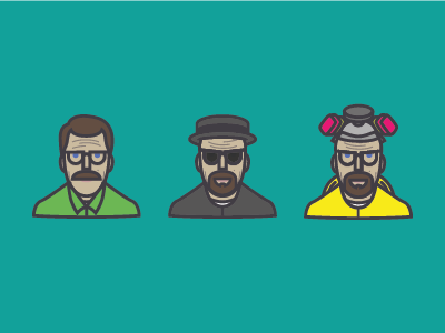 Walter White Timeline bad breaking heisenberg illustration illustrator line vector walter white