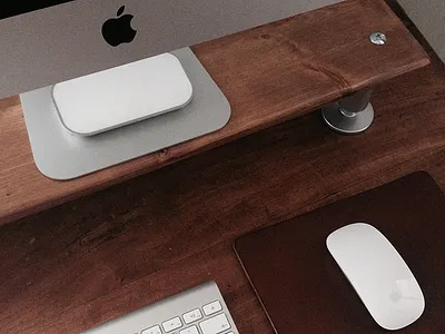 My little work space apple computer design desk freelancer interface office poster studio table ui workspace
