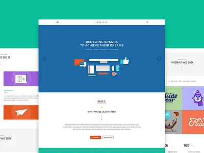 Buzz - Flat OnePage PSD Template gallery journal landing page onepage parallax photography pricing table psd template themeforest web design wordpress