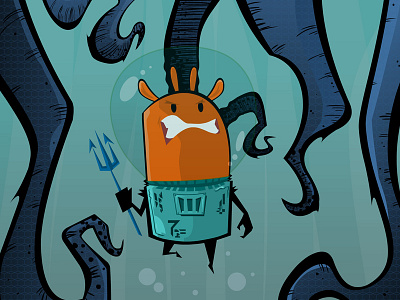 Belly character design flash illustration