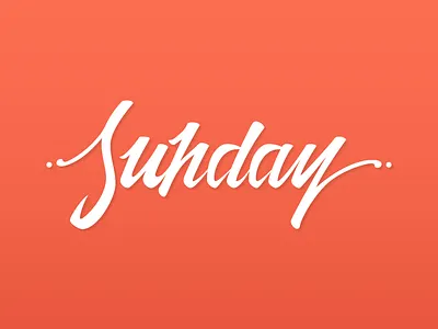 My Sunday calligraphy handtype logotype orange sun sunday type typo