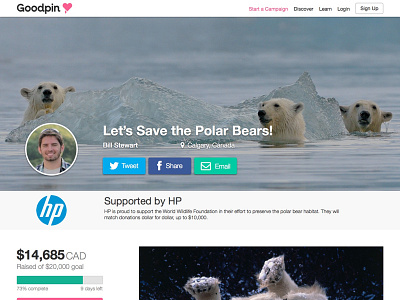 Goodpin Campaign Page campaign crowd funding profile web