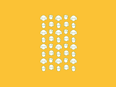 People icons aftereffects animation argentina bloop casestudy character cynar elmeme face gif icon stroke