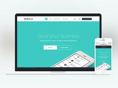 ExpressPay Landing Page expresspay landing page responsive scrolling animation styleseat web design