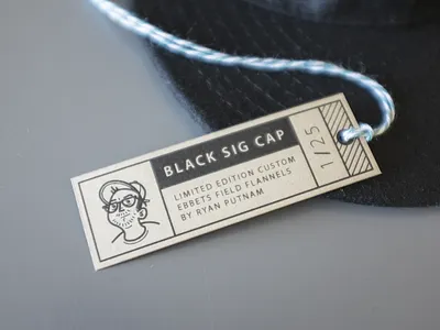 Cap Tag avatar character hat illustration label tag typography